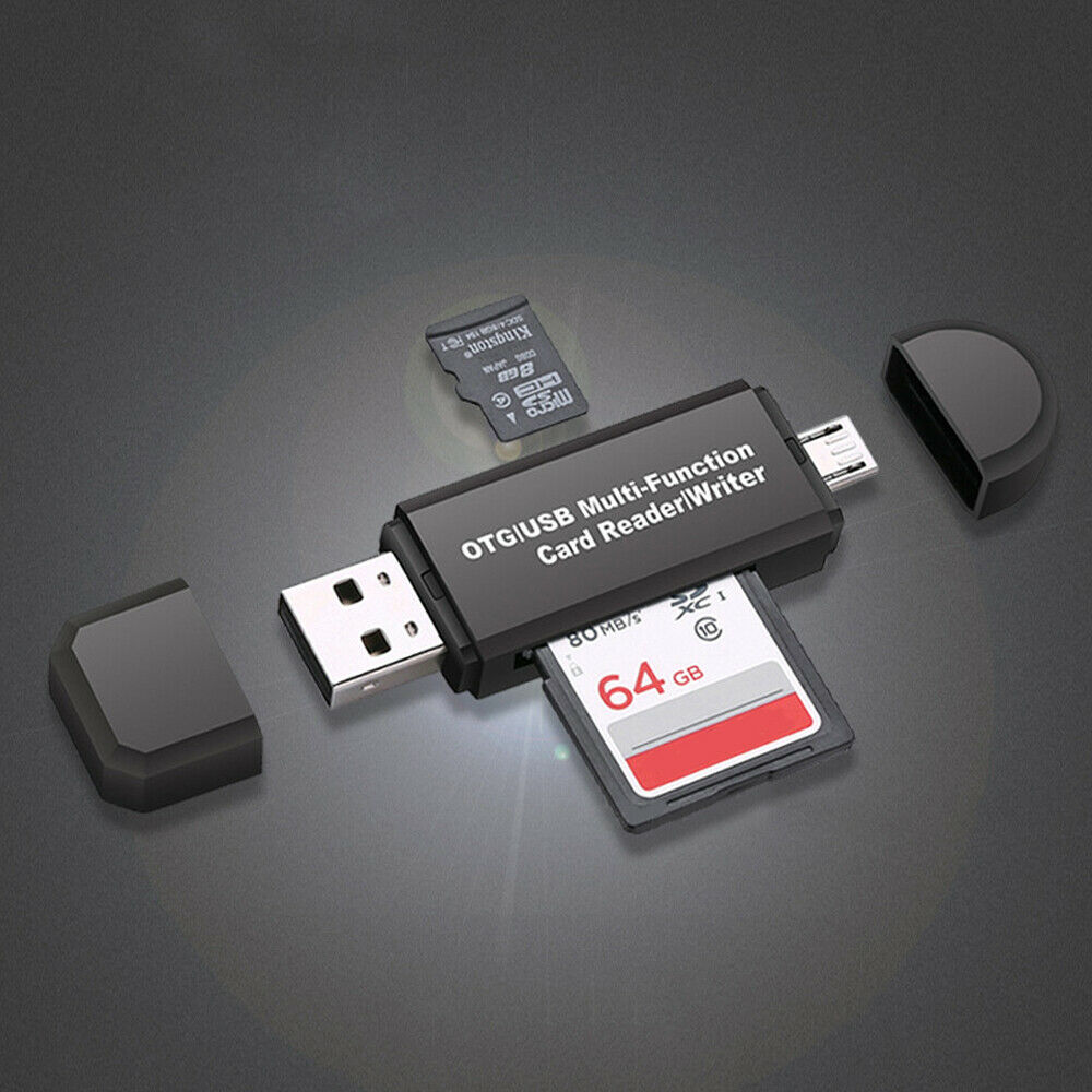 Картридер 2in1 microSD/SD для USB/MicroUSB